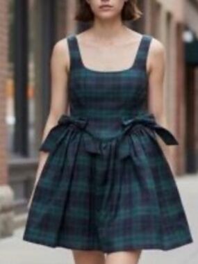 Avec Les Filles Women's Sleeveless Plaid Mini Dress Size 6